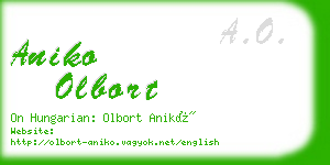 aniko olbort business card